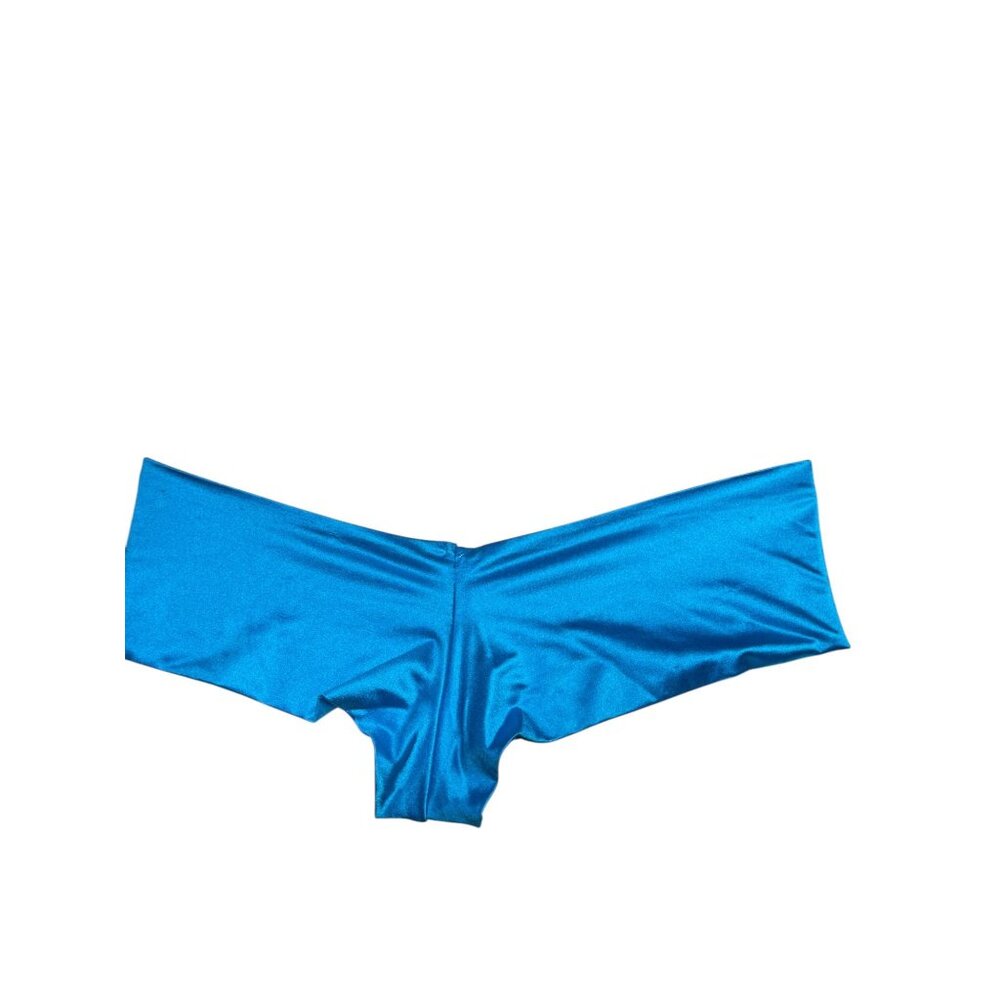BodyZone Bundle Metallic Super Micro Shorts Shiny Spandex One Size Blue & Purple - Picture 3 of 15